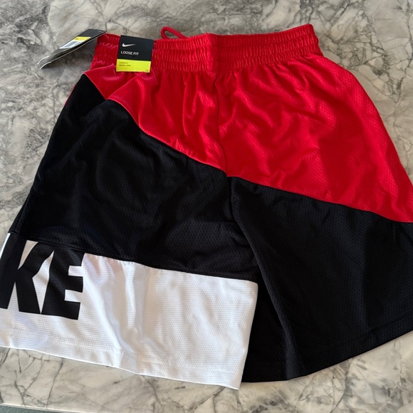 Nike Men's Dri-Fit Athletic Shorts in Red, Black, and White - Picture 1 of 5